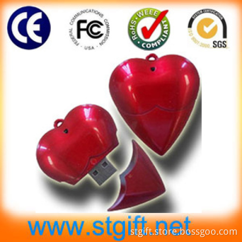 Free Shipping Lady Favorite Heart USB, Valentine's Gift, Christmat Gift Heart USB